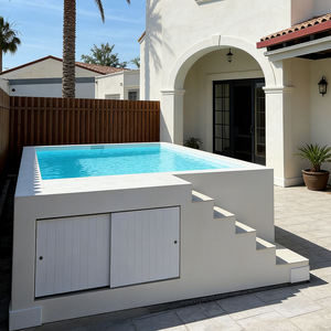 Family Size Above Ground <b>Pool</b> <b>with</b> Wood Access Deck and High-Flow Filter Pump for Fast Water Circulation <b>Pool</b> - Product Image 5