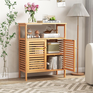 Meuble de rangement autoportant en bois pour salle de bain, entrée et salon - Product Image 3