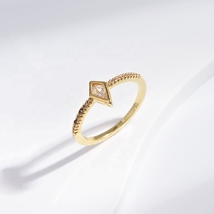 high quality brass simple heart stone cute bowknot <b>ring</b> ladies summer copper Platinum plating Adjustable cheap <b>finger</b> <b>rings</b> - Product Image 3