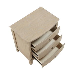 Comodino Classico in Stile Fattoria con Tre Cassetti, Finitura Beige, Mobile in Legno per Camera da Letto - Product Image 5