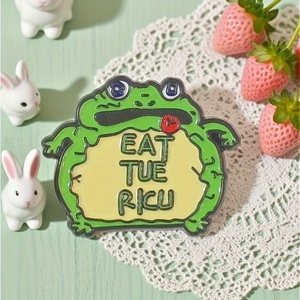 Cute Cartoon Tongue-Sticking Green Frog <strong>Collar</strong> Pin Brooch Scarf <strong>Clip</strong> for Wome - Product Image 1