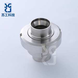 Raccord Sanitaire en Acier Inoxydable 304, Union Soudée SMS à Filetage Rond, Assemblage de Tubes Non Standard - Product Image 1