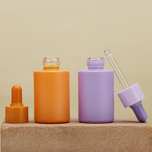 Botellas de Vidrio Redondas para Aceites Esenciales en Varios Colores, 20ml-60ml, Personalizadas, Resistentes a Roturas, con Gotero Serigrafiado - Product Image 1