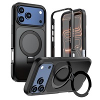Étui pour iPhone 18 Pro Max avec protection 360° ° Étui de protection robuste antichoc avec béquille rotative pour iPhone 17 Pro Max