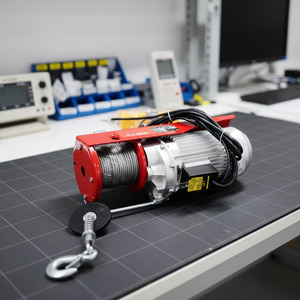 Mini <span class=keywords><strong>Paranco</strong></span> <span class=keywords><strong>Elettrico</strong></span> a Fune 220V, Nuovo, Capacità 220KG, Lunghezza Fune 20M, in Acciaio per Decorazioni Domestiche, Piccolo <span class=keywords><strong>Elevatore</strong></span> - Product Image 2