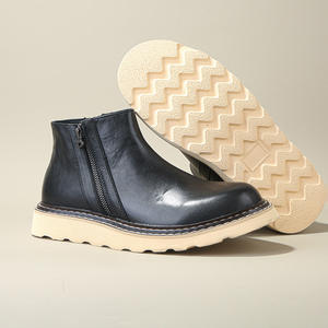 Chaussures pour hommes 2026 Nouvelles Bottines Chelsea en cuir véritable de qualité supérieure à semelle épaisse rehaussante, élégantes, montantes, rétro, classiques et tendance - Product Image 4