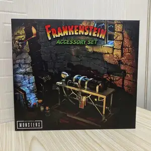 NECA 04827 Frankenstein เตียงทดสอบฉากอุปกรณ์ประกอบฉาก7 "แบบจำลองงานฝีมือ