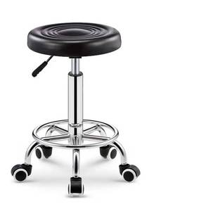 Rotating High <b>Bar</b> Chair Lifting Front Desk Metal <b>Stool</b> for Home Beauty Barber Shop & Laboratory Round Pulley Chair - Product Image 1