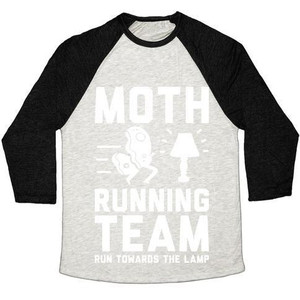 T-shirt de baseball unisexe en tissu mélangé Moth Running Team - Product Image 5