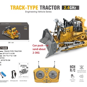 Nuevo SJY-BC1045/BC1046 1/24 Bulldozer de Metal a Control Remoto de 9 Canales, Serie de Vehículos de Ingeniería, Listo para Usar, Eléctrico - Product Image 6