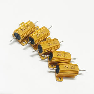 Boîtier en aluminium doré Résistance RX24-25W 1R 2R 3R 4R 5R 6R 8R 10R 20R 30R 100 Ohm 0.04R-300K - Product Image 2