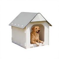 Nichoir pour chien en PP d'extérieur, imperméable, résistant au soleil et à l'hiver, pour chiens de taille moyenne, pour les jardins et les zones rurales (assemblage requis)
