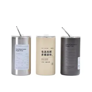 Outdoor Camping Tea cup sus304 insulated milk high aesthetic value mini Creative Style Thermos with straw Custom Logo