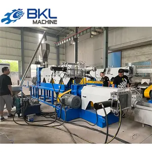 Granulator Machine Plastic Recycling 2 Cascade HDPE PP Bottle Flakes Plastic Granulator Recycling Machine For Making Granules SJ100