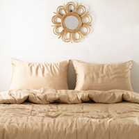 Ensemble de literie pour couette de luxe d'été en bambou rembourré à la main Ensemble de couette pour lit King blanc