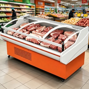 Vitrine Réfrigérée Coulissante pour Viande, Armoire en Verre, Équipement <span class=keywords><strong>de</strong></span> <span class=keywords><strong>Boucherie</strong></span> pour Magasin <span class=keywords><strong>de</strong></span> Charcuterie, Système <span class=keywords><strong>de</strong></span> Refroidissement - Product Image 2