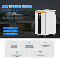 Batterie Lifepo4 48V 600Ah, batterie solaire au lithium 51,2V 30kWh, batterie de stockage d'énergie mobile au sol, 8000+ cycles, système solaire domestique