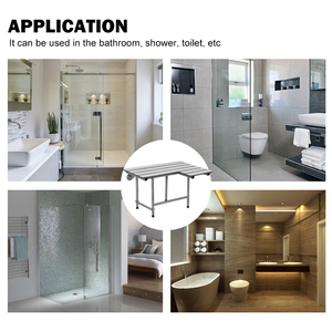 Prix d'usine Accessoires de salle de bain Chaise de <span class=keywords><strong>douche</strong></span> pliable en forme de L Siège de tabouret de <span class=keywords><strong>douche</strong></span> pliant <span class=keywords><strong>mural</strong></span> - Product Image 6
