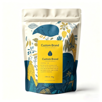Pochette d'emballage biodégradable pour thé et café, laminée mate, résistante à l'humidité, avec fermeture éclair, impression couleur personnalisée, sérigraphie