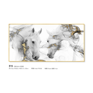 Pinturas de porcelana de cristal con impresión UV acrílica, pinturas de animales de caballo de lujo modernas <span class=keywords><strong>para</strong></span> decoración artística de pared del hogar, gran oferta - Product Image 2