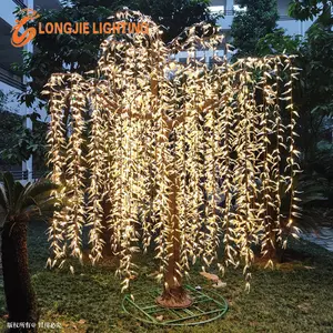 H:3.5M 5400Leds ไฟ LED กลางแจ้ง,ไฟ LED ติดกิ่งไม้วิลโลว์ร้องไห้เทียม