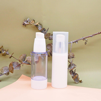 Sebagai bulat transparan putih 20ml 100ml dinding ganda botol semprot tanpa udara 10 ml