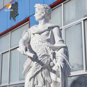 Mily Hot Bán Tay Chạm Khắc Cuộc Sống kích thước bằng đá cẩm thạch trắng Caesar Augustus tượng cho thành phố kỷ niệm - Product Image 4