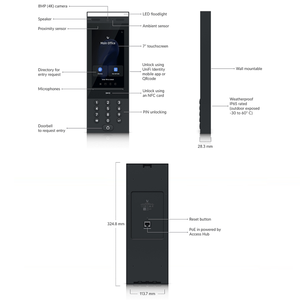 Intercomunicador UBNT UA-G3 UniFi para Puerta, Intercomunicador Exterior para Edificio, Timbre con Audio Bidireccional, Control de Acceso W1432 - Product Image 2