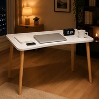 Bureau d'ordinateur portable rectangulaire simple, gain de place, table d'étude et d'écriture pour petit appartement, dortoir, chambre d'étudiant, poste de travail de bureau