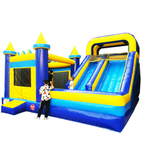 Château gonflable avec toboggan pour enfants, prix d'usine, matériau PVC, 3,8x3,6x2,4m, utilisation en extérieur, logo/couleur personnalisés JIALE JL216
