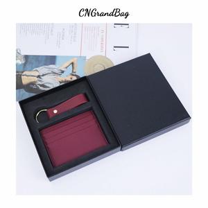 Business Credit ID Card Holder PU Leather Key Ring <b>Gift</b> Box Set Customized Color Logo Handmade Personalized Birthday <b>Gift</b> Card - Product Image 5
