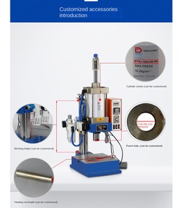 Petite poinçonneuse pneumatique colonne unique 63 type établi presse Deux boutons contrôleur haute précision riveteuse - Product Image 3