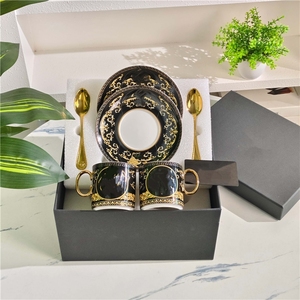 Juego de Tazas de Café de Lujo Estilo Americano Moderno con Cuchillo, Tenedor y Cuchara, Porcelana China, Apto para Lavavajillas y Microondas, Regalo para el Hogar y la Oficina - Product Image 4