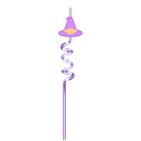 Pailles réutilisables décoratives pour fêtes, bars, KTV, restaurants, décoration maison, thème citrouille, sorcière, fournitures pour fêtes d'horreur pour enfants