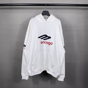 Sudadera con Capucha de Algodón de 460g, Estilo Holgado, Lavado Abrasivo, Estampado de Torre con Logotipo de Doble Aro Bordado, Versión Paris High B Home 24 - Product Image 3