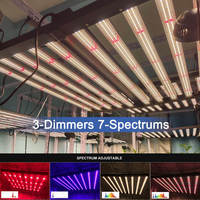Lampe de culture LED à trois canaux 1000W, spectre complet, LED Samsung, stimulateur de floraison, UV IR, lumière rouge profonde, lumière supplémentaire pour la culture, PPFD