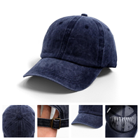 Nouvel Arrivage Casquette de Baseball Unisexe OEM de Luxe, Style Dad Hat Vintage à 6 Panneaux, Effet Vieilli, avec Logo en Patch Tissé et Broderie Personnalisée, en Sergé Classique