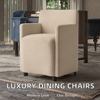 Chaises de salle à manger modernes, élégantes et importées, ensemble table à manger de luxe pour hôtel, meubles de salle à manger en tissu