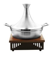Ensemble de marmites inclinées de style tajine en acier inoxydable à 3 couches