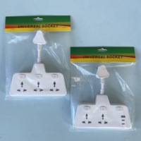 Adaptador de Enchufe Universal de Plástico para Pared con 3 Tomas de Corriente, 3 Puertos USB, Carga Rápida de 20W, 13A