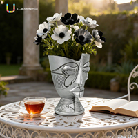 Großhandel Abstrakte Menschliche Gesichts-Harzvase Picasso-Kopfskulptur Blumentopf Pflanzgefäß Desktop Heim Tisch Dekor Ornament Geschenk Innenbereich