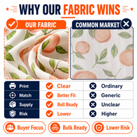 Tissu imprimé respirant en viscose, coton et rayonne pour chemises de resort, pantalons à jambes larges et fournisseur de tissus pour fabricants de vêtements