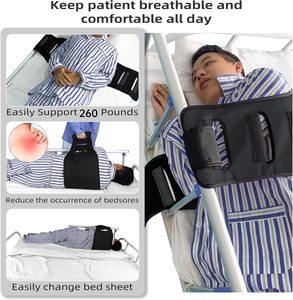Ceintures de transfert et d'aide à la marche <span class=keywords><strong>pour</strong></span> personnes âgées et handicapées, ceinture de mobilité <span class=keywords><strong>pour</strong></span> le transfert au lit et les soins aux patients - Product Image 4