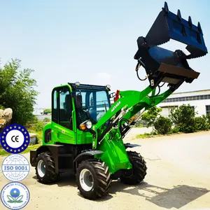 CE Cina 4x4 kompak atas bagian depan mini pemuat diesel dengan kayu grapple muck caterpillar mini wheel loader mini