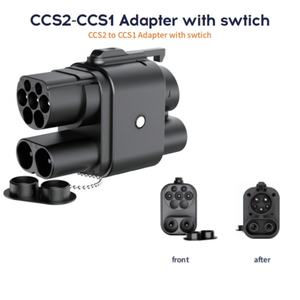 Nouveaux connecteurs GBT Type EV Adaptateur de prise CCS2 à CCS1 avec prises et entrées de commutation compatibles avec les chargeurs EV - Product Image 3