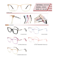 Vente en gros de montures optiques rétro carrées en fibre d'acétate, légères, tendance, pour adultes, avec correction de myopie élevée, style décontracté