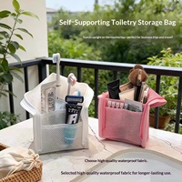 Sac de rangement multifonctionnel imperméable de grande capacité, sac de toilette et de cosmétiques portable pour les voyages et les déplacements professionnels