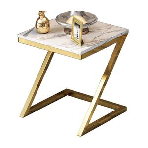 Mesa auxiliar de mármol creativa, lujosa y de alta gama/mesa auxiliar para sofá de sala de estar/mesa auxiliar pequeña moderna y sencilla para dormitorio - Product Image 4