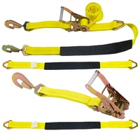Nouveau produit sangle de transporteur de voiture jaune 10000lbs Kits de levage de roue de transporteur de voiture avec mousqueton et anneau en D