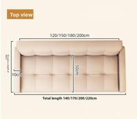 Kratzfestes Leder Neues Klappsofa Integriertes Doppelfunktions-Sofa Modernes Minimalistisches Luxus-Design für Wohnzimmer